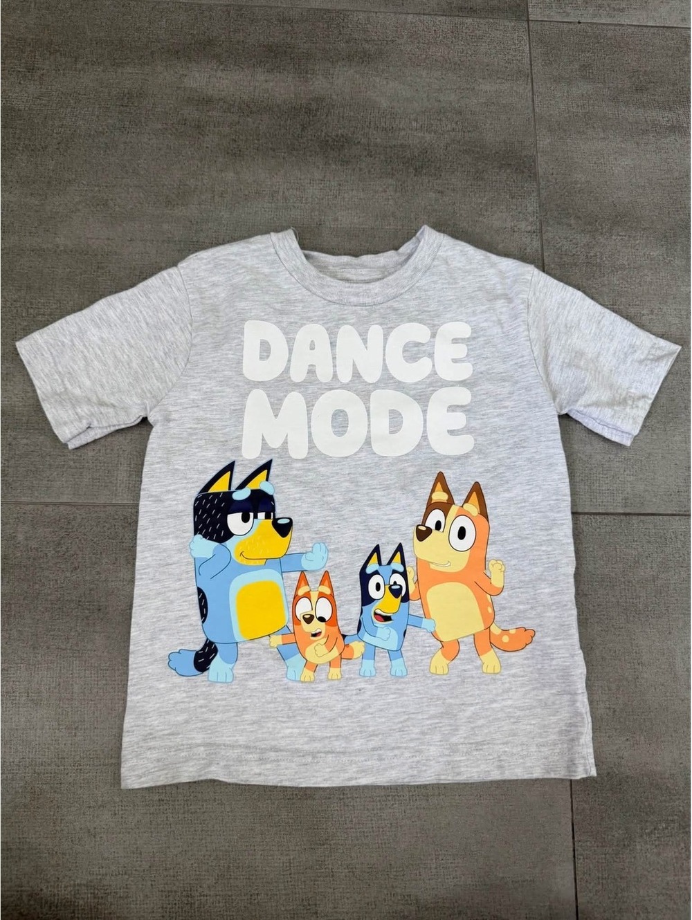 3t • Bluey Dance Mode Family Graphic T-Shirt Toddler Girls Boys Size Gray